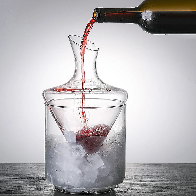 Ice Bucket Crystal Glass Decanter