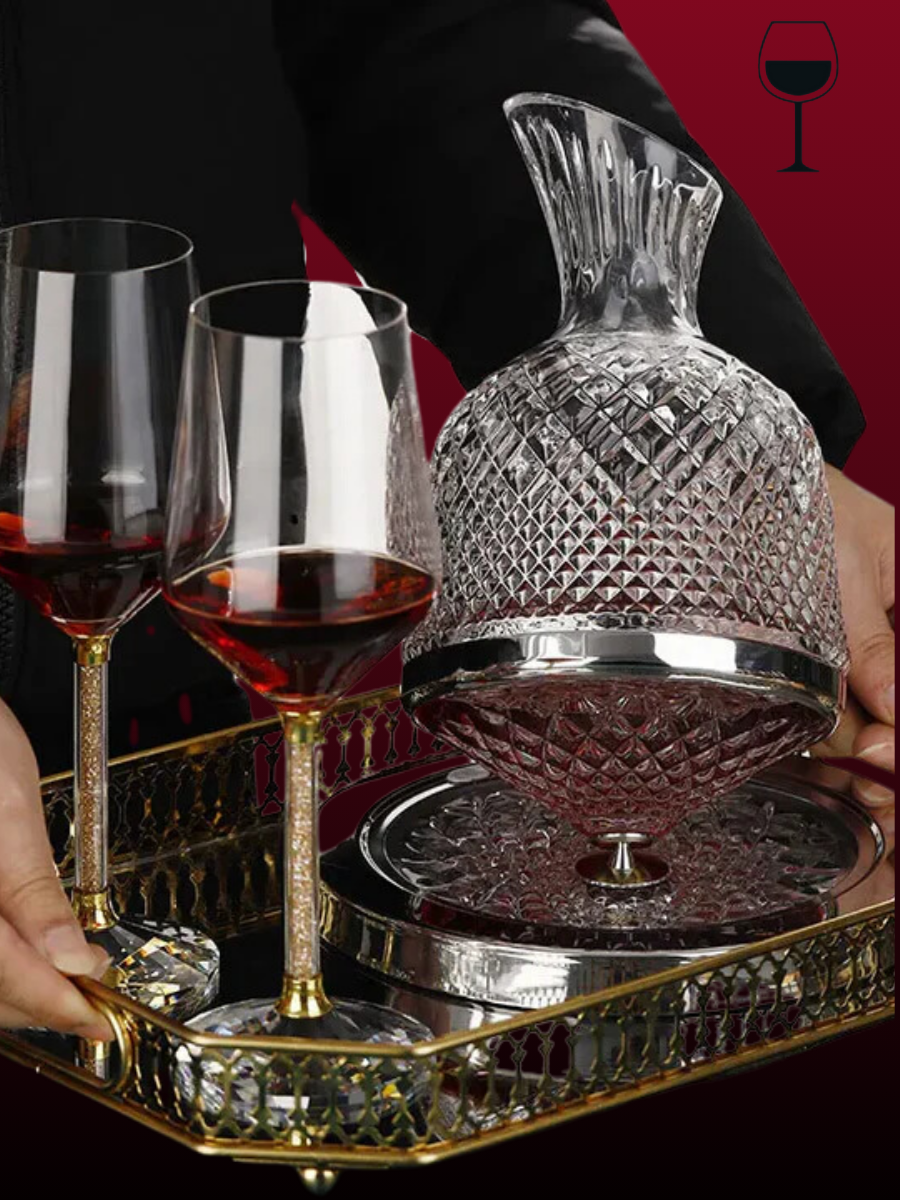 Rotary Glass Red Wine Decanter