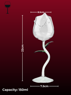 Rose Shaped Wine Glass