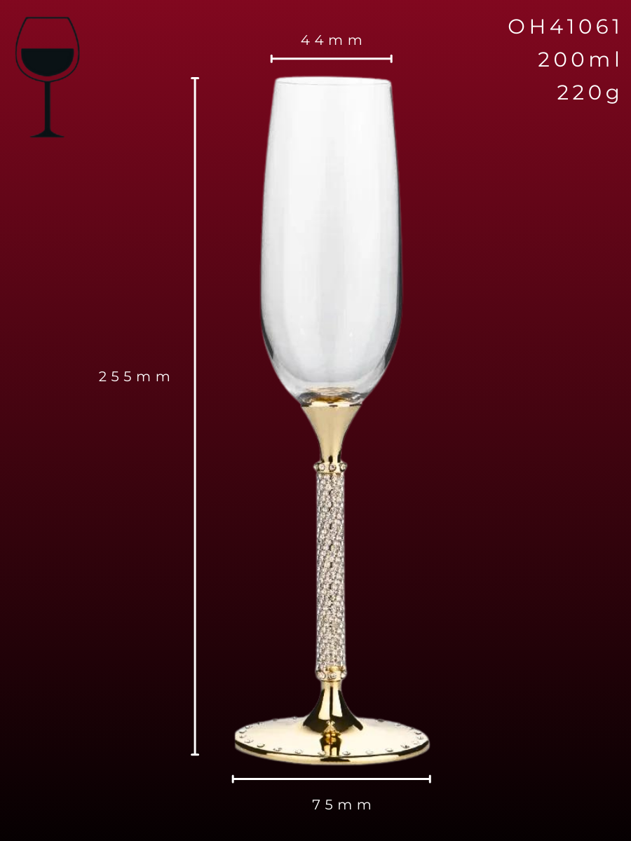 Champagne Flutes Crystal Glass