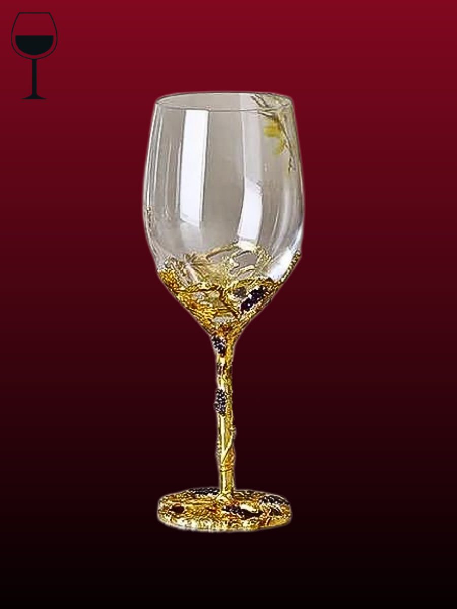 Enamel Crystal Wine Glass
