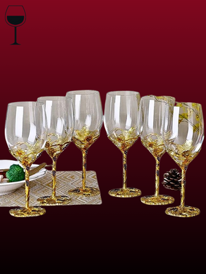 Enamel Crystal Wine Glass