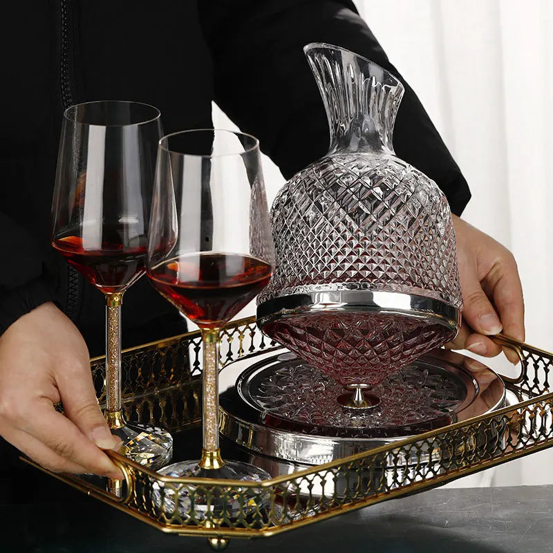 Rotary Glass Red Wine Decanter